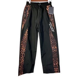 Civil Regime Leopard Concrete Trackpant Black Mens Small NEW